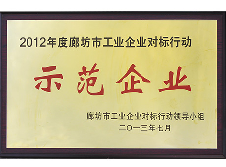 廊坊市工业企业对标行动树模企业